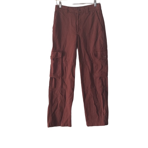 Aritzia TNA Women’s Troop Cargo Pants Burgundy, size 4 - Picture 3 of 15